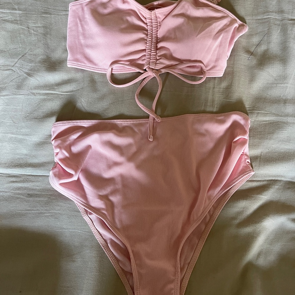 Pink Maternity Bikini Set